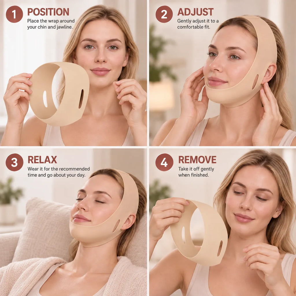 Adjustable V-Line Face Wrap – Comfortable Facial Support Band