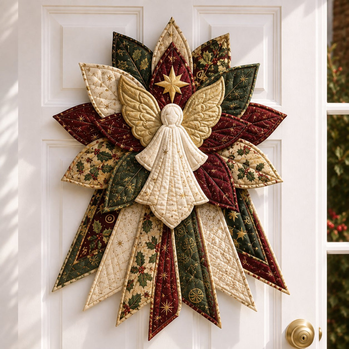 Peppermint Gingerbread Cheer - Oversized Christmas Character Quilted Door Hanger Sewing Kit
