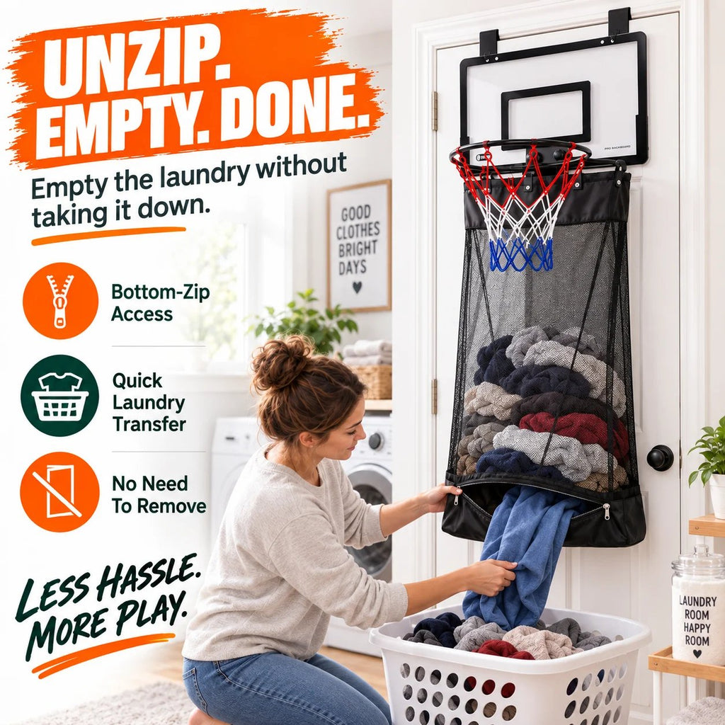 2-in-1 Basketball Hoop & Laundry Hamper