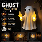 Cute Ghost Night Light with Middle Finger Gesture