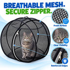 Pop-Up Cat Playpen – 32" Portable Mesh Enclosure for Indoor & Outdoor Use
