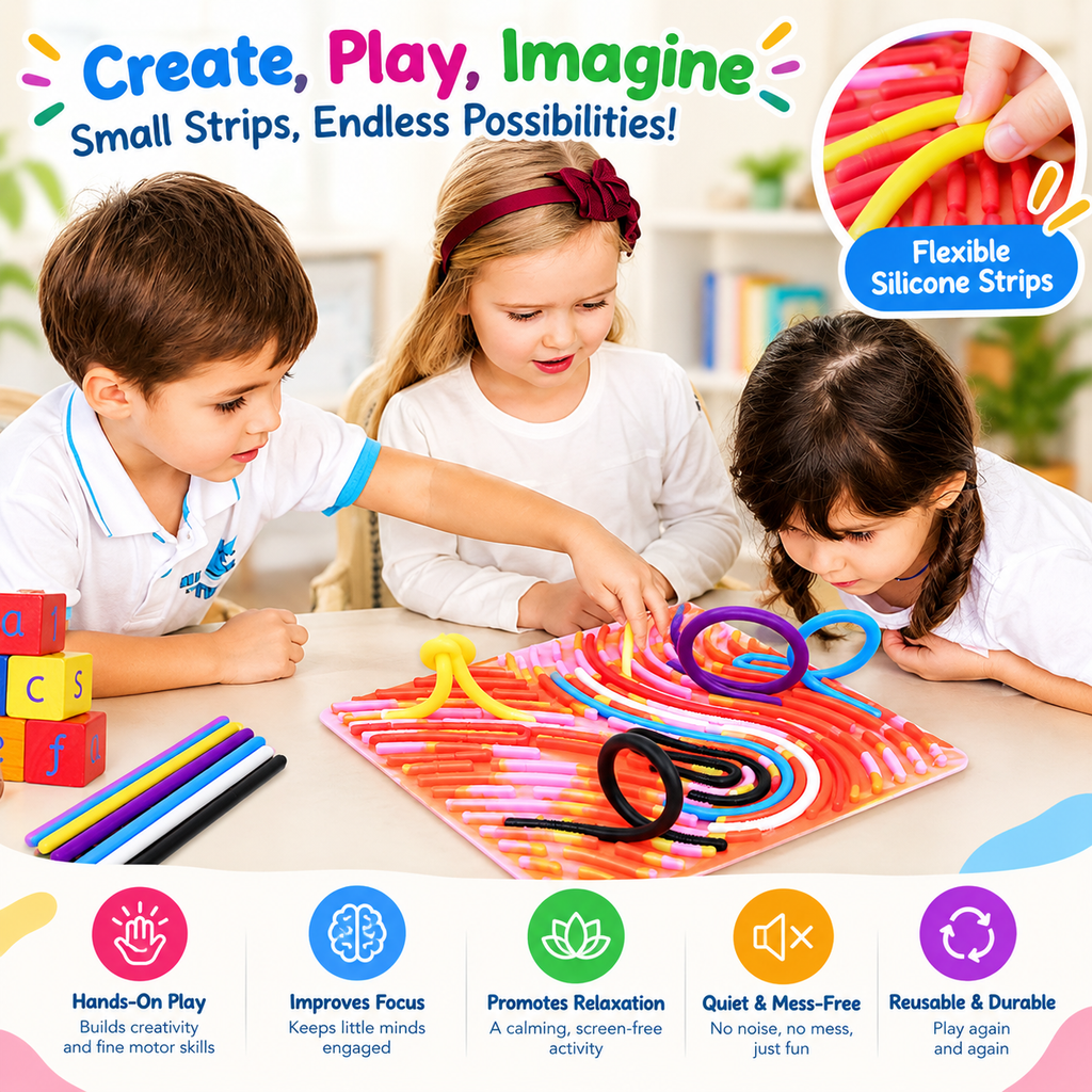 Silicone Sensory Fidget Board – Interactive Activity Toy for Focus, Relaxation & Stress Relief