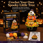 🔥 LAST DAY 49% OFF – 🎃 Halloween Tree DIY Crochet Kit | All-In-One Kit for a Layered 7-Inch Spooky Tabletop Decoration 🧶👻✨