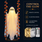 LED Light-Up Swinging Ghost Halloween Decor