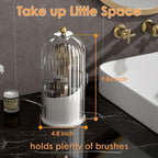 Luxury Dustproof Bathroom Organizer – Toothbrush & Makeup Brush Holder