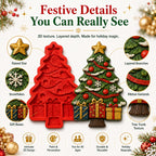 🎄 DIY Christmas Tree Mold & Paint Craft Kit | Reusable 3D Mold with 8 Acrylic Paints, 2 Brushes & Festive Detail Guide 🎨✨