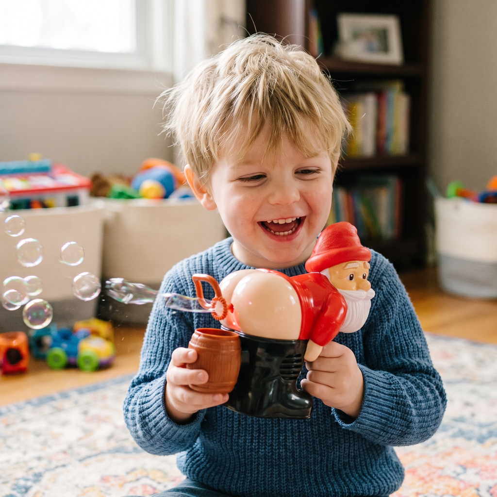 Musical Santa Bubble Blower Toy
