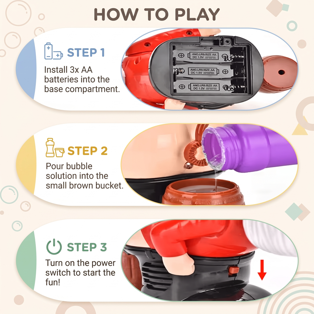 Musical Santa Bubble Blower Toy