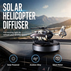 🚗Solar Helicopter Aromatherapy Diffuser – Spins in Light, Refillable Scent Pads, for Car & Home ✨🚁