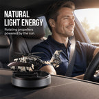 🚗Solar Helicopter Aromatherapy Diffuser – Spins in Light, Refillable Scent Pads, for Car & Home ✨🚁