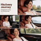 Dolovira Premium Memory Foam Car Neck Pillow – 3D Ergonomic Support for Long Drives