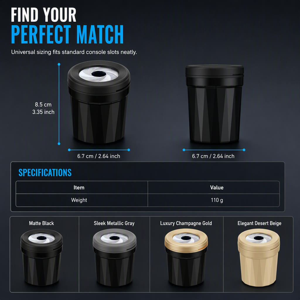 Car Ashtray with Lid – Keep Ash & Debris Contained