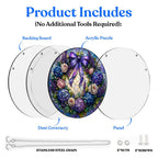 Acrylic Jigsaw Puzzle Suncatcher - Violet Wreath